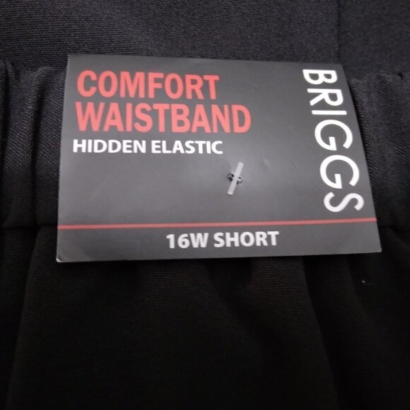 Briggs | All Around Comfort Straight-Leg Pant Black Elastic Waist | Size 16W - Picture 4 of 7